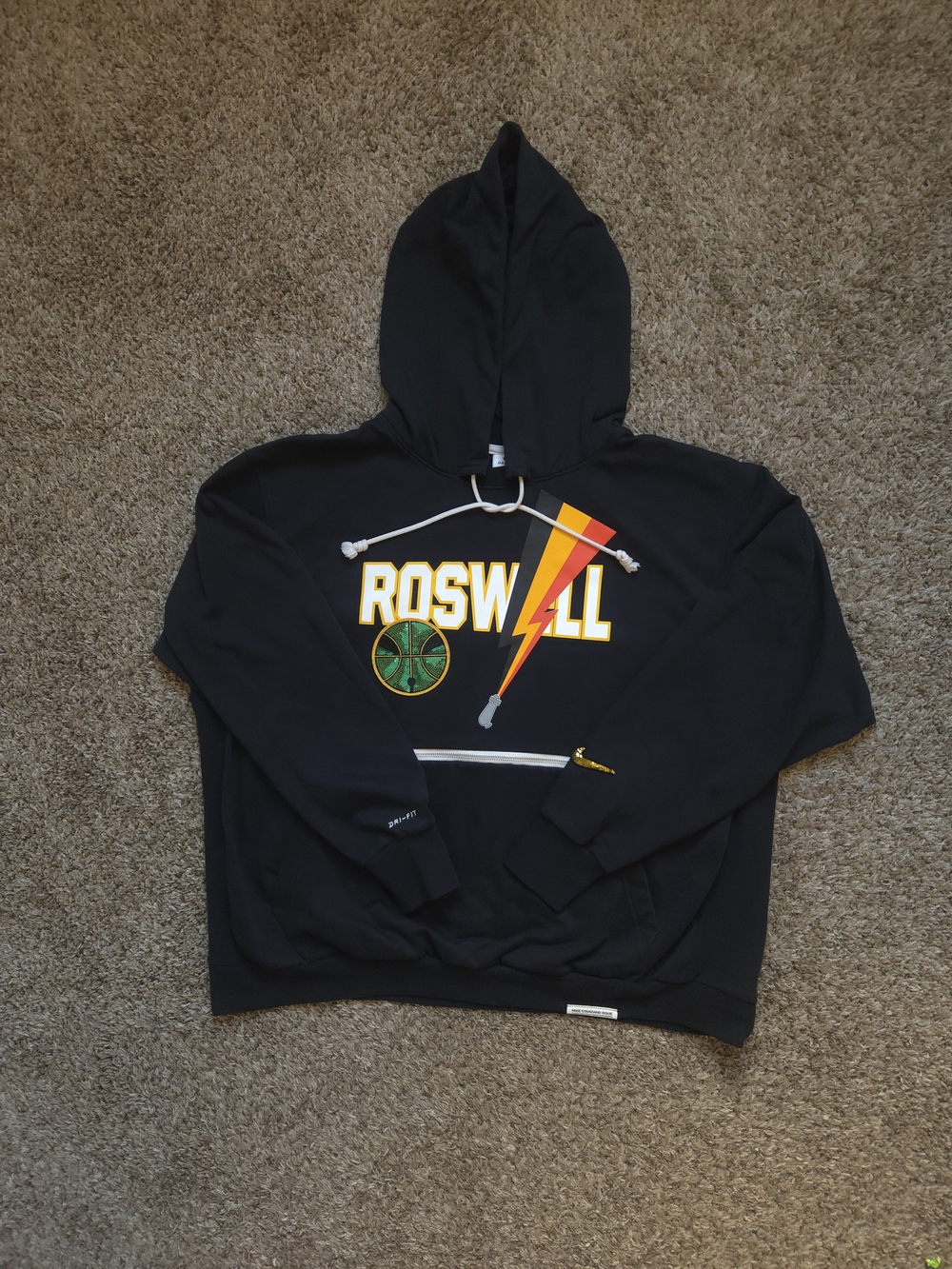 Nike Dri-FIT Roswell Rayguns Premium Men’s Basketball Hoodie Black 2XL